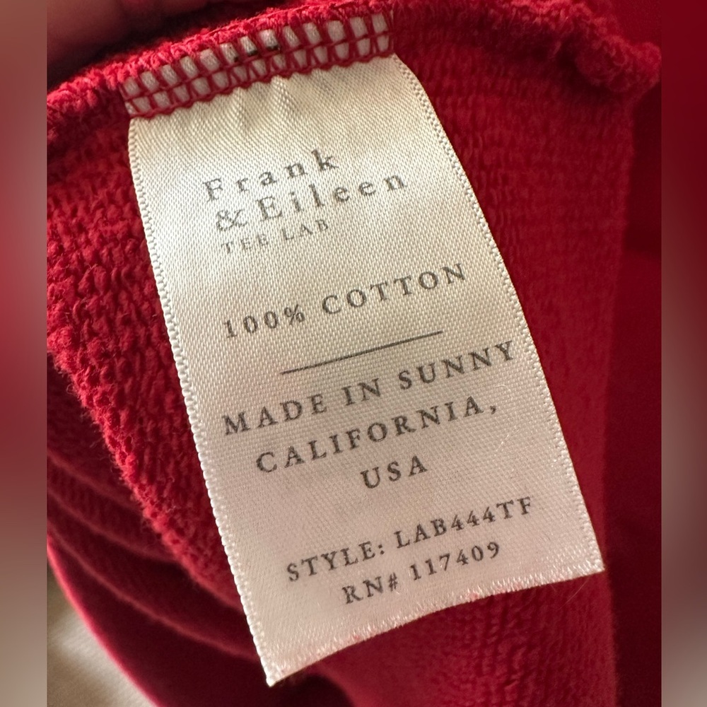 Frank & Eileen IZZIE sweatshirt party dress short Cranberry Triple Fleece Medium - Picture 5 of 8